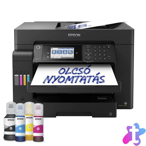 Epson EcoTank L15160 A3 színes nyomtató MFP, Duplex, WiFi/USB/LAN, 4500/2800 oldal tinta a dobozban