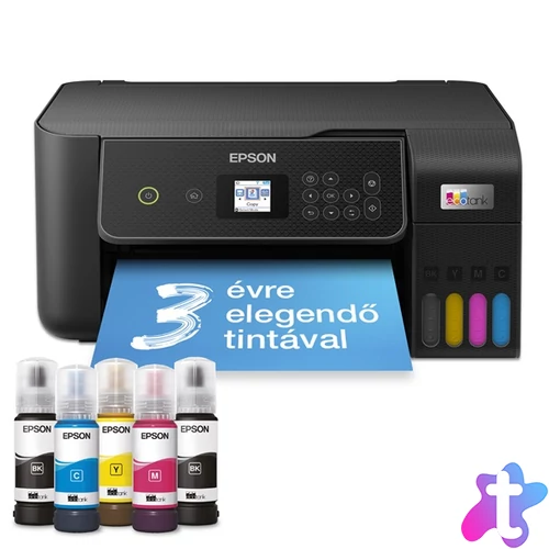 Epson EcoTank L3280 színes nyomtató MFP, WiFi/USB, 8100/6500 oldal tinta a dobozban