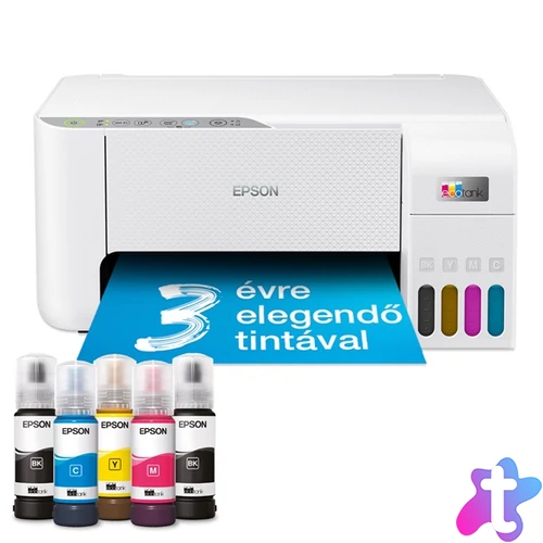 Epson EcoTank L3276 színes nyomtató MFP, WiFi/USB, 8100/6500 oldal tinta a dobozban