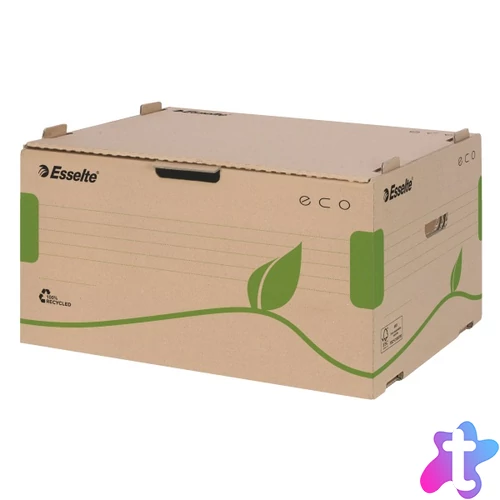 Esselte Eco előre nyíló tetejű barna archiváló konténer