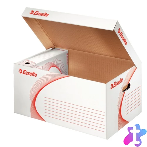 Esselte 128900 felfelé nyíló tetejű fehér archiváló konténer