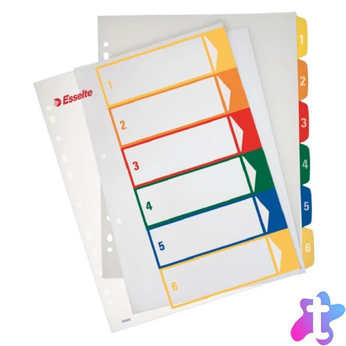 Esselte A4 extra széles 1-6 nyomtatható regiszter
