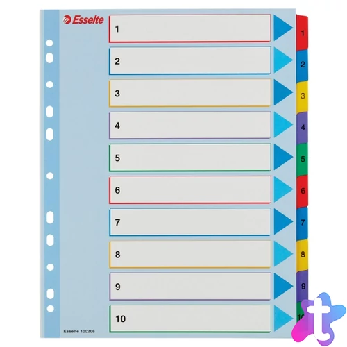 Esselte A4 extra széles újraírható 1-10 regiszter