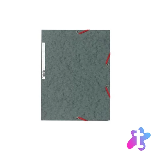 Exacompta A4 szürke prespán gumis mappa