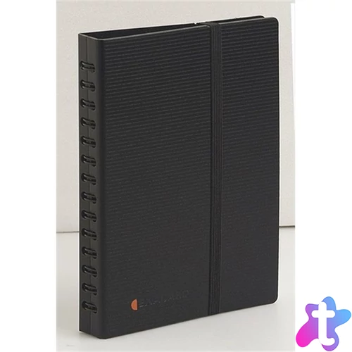 Exacompta 200x145mm 12 db-os fekete névjegykártyatartó