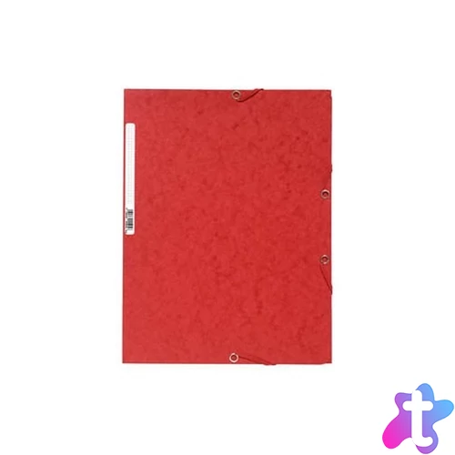 Exacompta A4 prespán piros gumis mappa