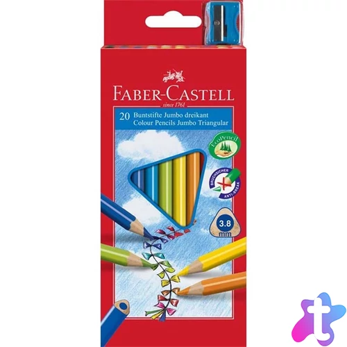 Faber-Castell Grip Junior háromszögletű 20 db-os színesceruza készlet