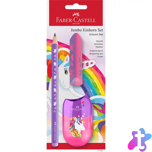 Faber-Castell Jumbo Unikornis HB háromszögletű grafitceruza szett