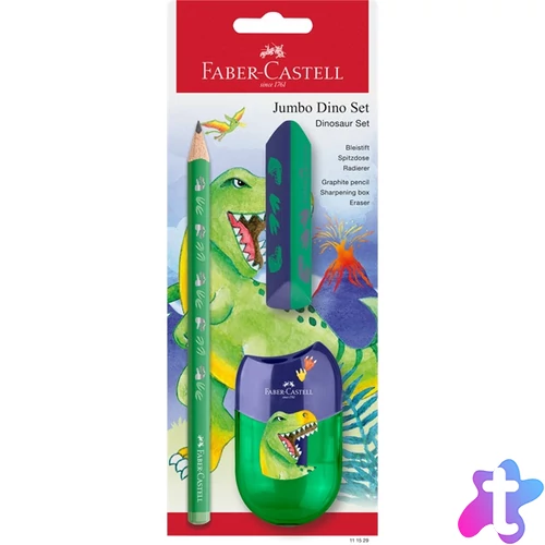 Faber-Castell Jumbo Dinoszaurusz HB háromszögletű grafitceruza szett