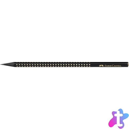 Faber-Castell Sparkle Midnight B háromszögletű fekete/arany grafitceruza