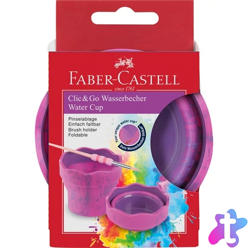 Faber-Castell Clic&Go márvány rózsaszín ecsettál
