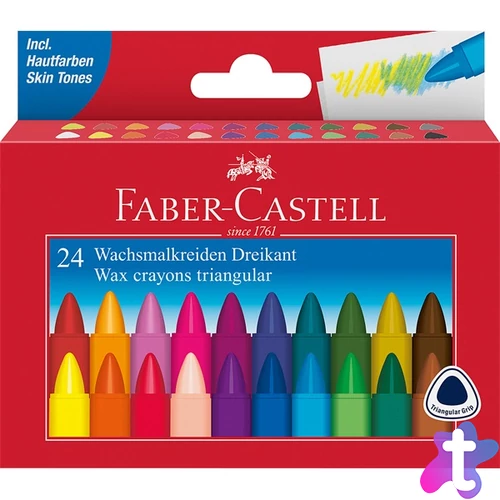 Faber-Castell 24 db háromszögletű zsírkréta készlet