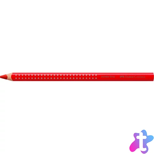 Faber-Castell Grip Jumbo háromszögletű eperpiros színes ceruza