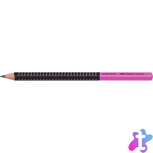 Faber-Castell Grip Jumbo háromszögletű kéttónusú fekete/rózsaszín HB grafitceruza