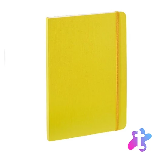 Fabriano Ecoqua Plus A5 80 lapos sárga vonalas notesz