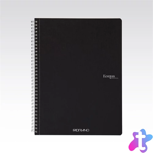 Fabriano Ecoqua A4 70lapos fekete vonalas spirálfüzet