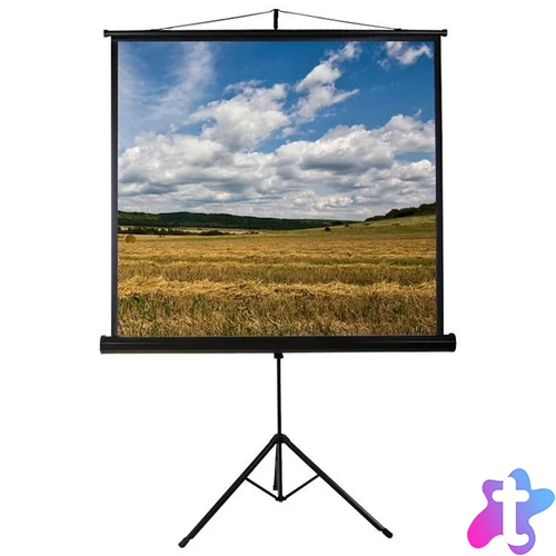 Funscreen Tripod 1:1 240cm×240cm hordozható 3 lábú állványos vetítővászon