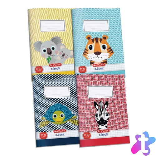 Herlitz Cute Animals A5 27-32 kockás füzet