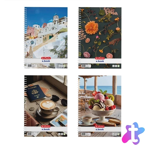 Herlitz Mix A4 70 lap sima spirálfüzet