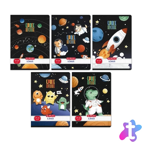 Herlitz Space Adventure A5 27-32 kockás füzet