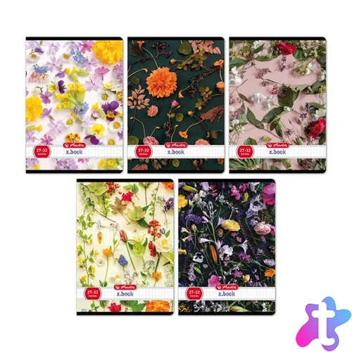 Herlitz Flower A5 27-32 kockás füzet