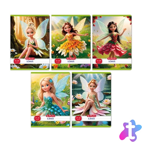 Herlitz Flower Fairy A5 21-32 vonalas füzet