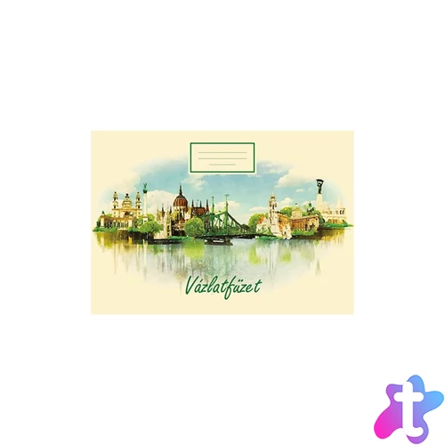 Herlitz B5 32 lapos famentes spirál vázlatfüzet