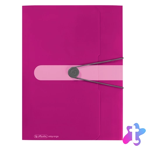 Herlitz Easy orga to go PP A4 málna gumis mappa