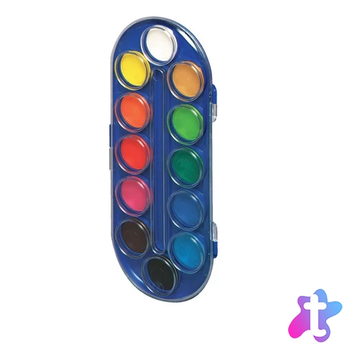 Herlitz ovális nagy 12 féle színű vízfesték készlet