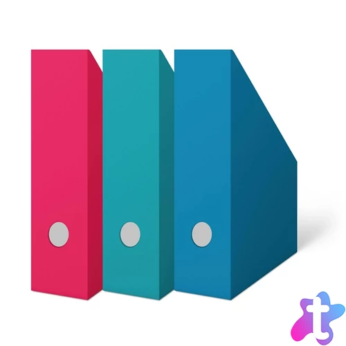 Herlitz Color Blocking 7cm karton türkiz iratpapucs