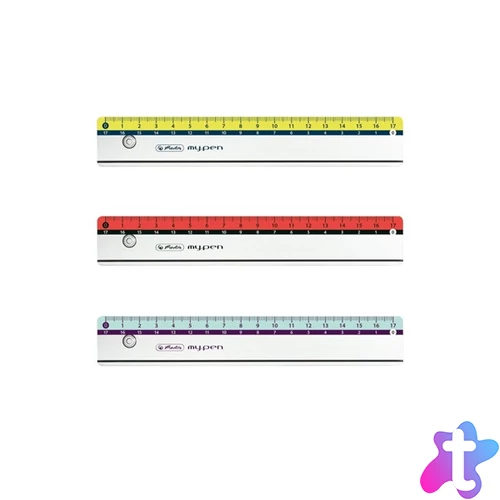Herlitz my.pen 17cm-es színes vonalzó