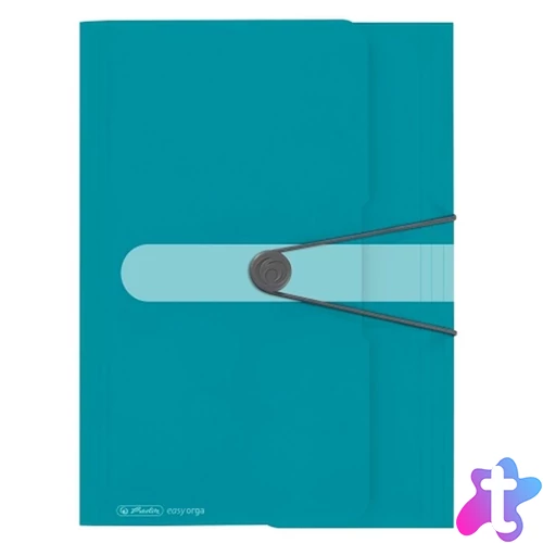 Herlitz Color Blocking A4 PP carib.turquoise gumis mappa