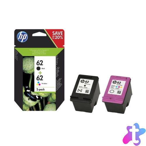 HP N9J71AE (62) fekete és háromszínű tintapatron csomag