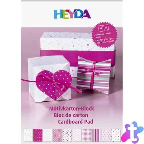 Heyda Pink A4 20 lapos kartonlap szett