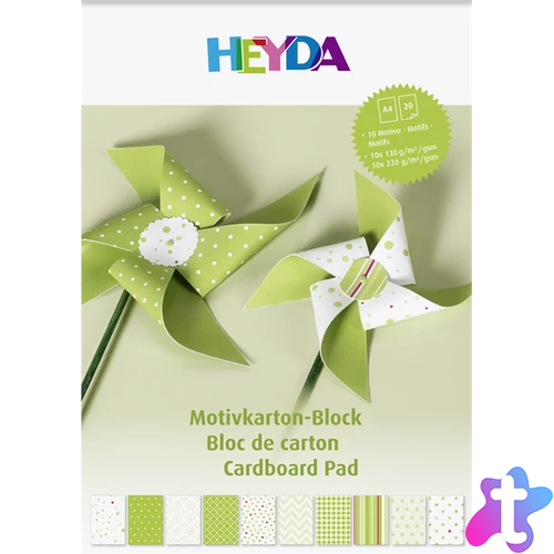 Heyda Zöld A4 20 lapos kartonlap szett
