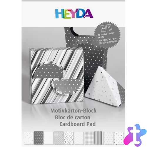 Heyda Antracit A4 20 lapos kartonlap szett