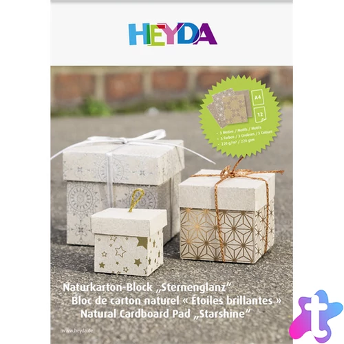 Heyda Star A4 12 lapos natúr kartonlap szett