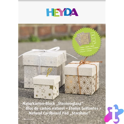 Heyda Star A4 12 lapos natúr kartonlap szett
