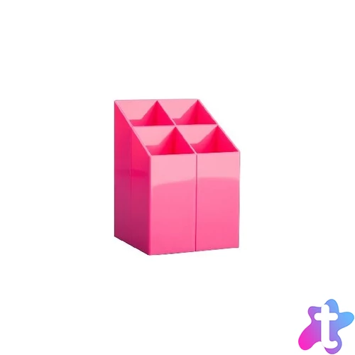 ICO Design szögletes rózsaszín írószertartó