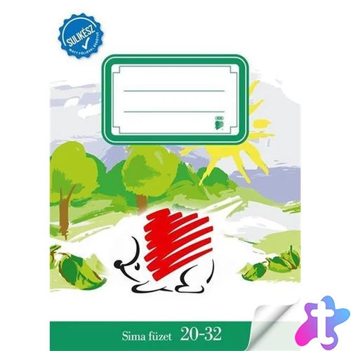 ICO Süni A5 20-32 bekötött sulikész sima füzet