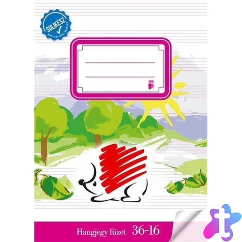 ICO Süni A5 36-16 bekötött sulikész hangjegyfüzet