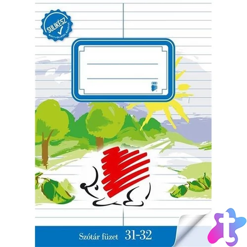 ICO Süni A5 31-32 bekötött sulikész szótárfüzet