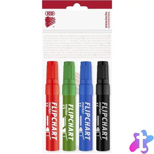 ICO Flipchart 12 4 db-os marker készlet