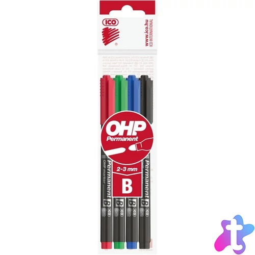 ICO OHP B 4db-os vegyes színű 2-3mm permanent marker