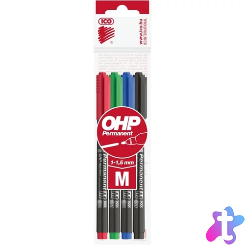 ICO OHP M 4db-os vegyes színű 1-1,5mm permanent marker