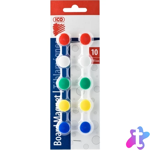 ICO 15mm 10db 5 féle színű táblamágnes