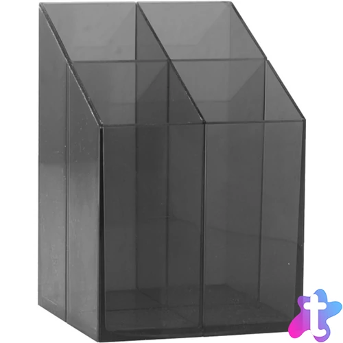 ICO áttetsző fekete írószertartó