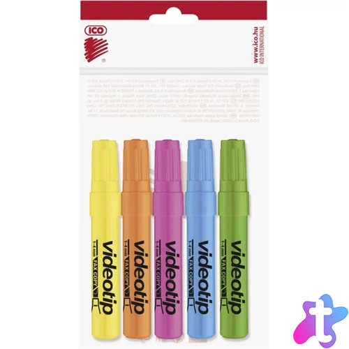 ICO Videotip 5db színes szövegkiemelő