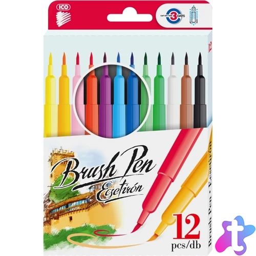 ICO Brush Pen D12 12 különféle színű ecsetirón