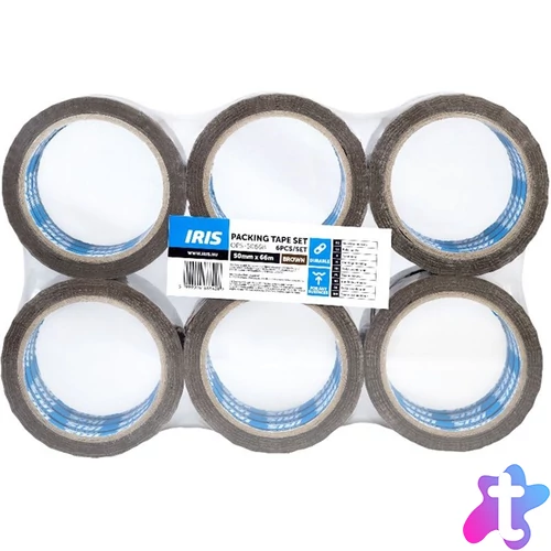 Iris 50mmx66m 6db-os barna csomagzáró szalag